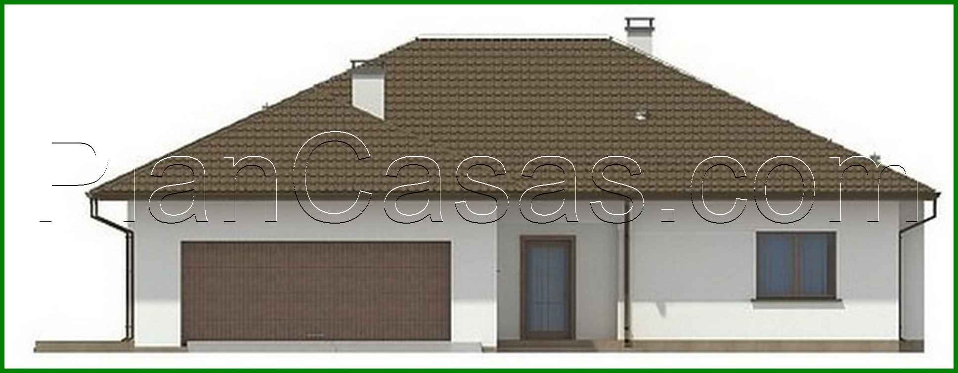 Visualization gallery - Project of a comfortable one-story house with a garage for two cars