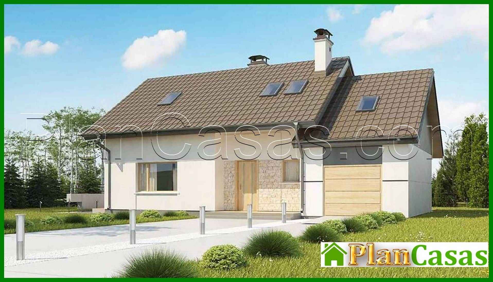 Visualization gallery - Project of a house with a gable roof and a garage