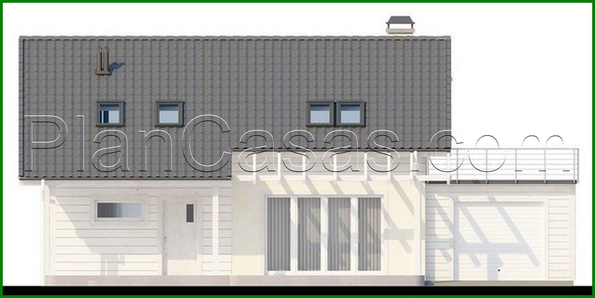 Visualization gallery - The project of a bright house with a large terrace on the second floor