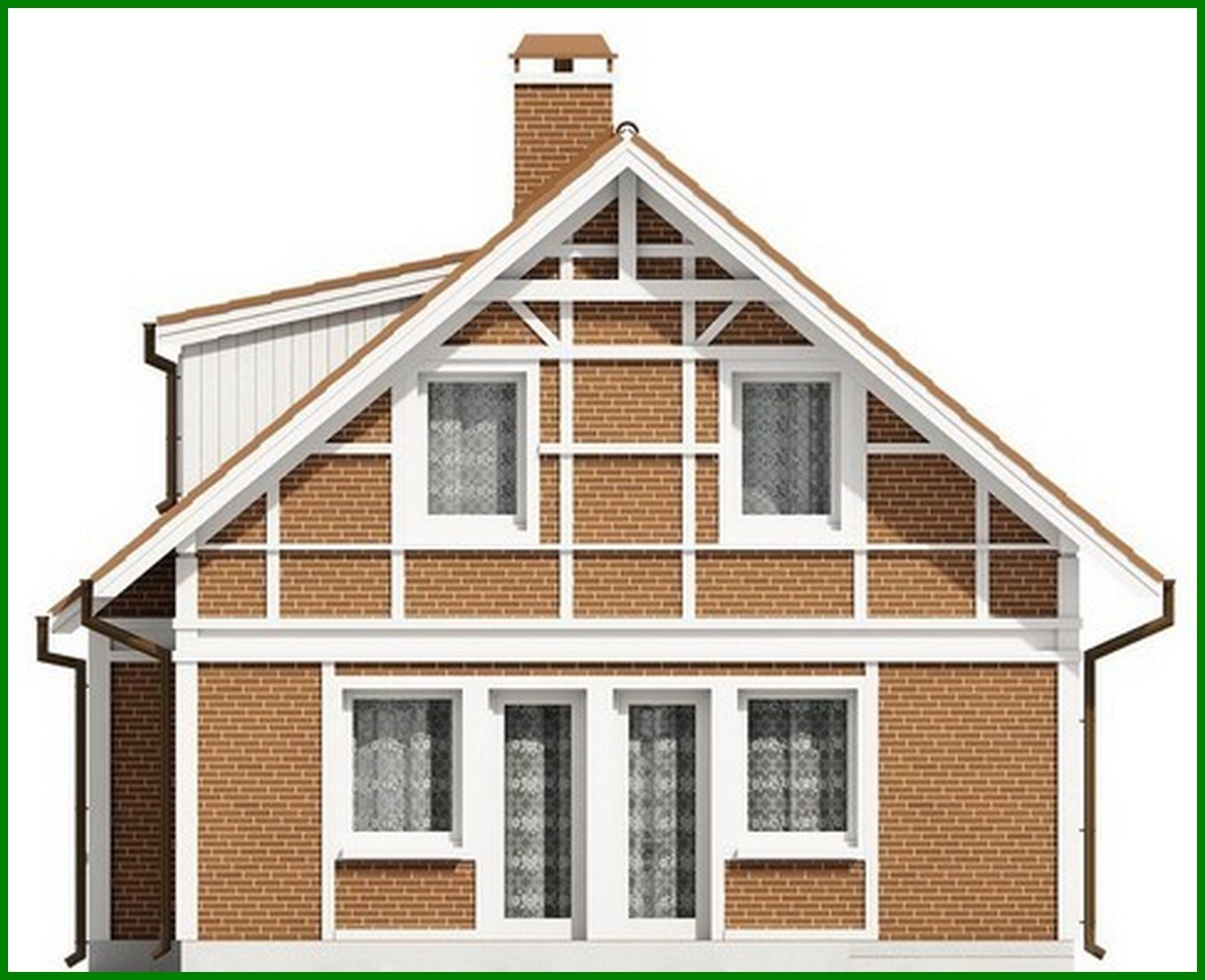 Visualization gallery - Project of a small house with an office on the ground floor