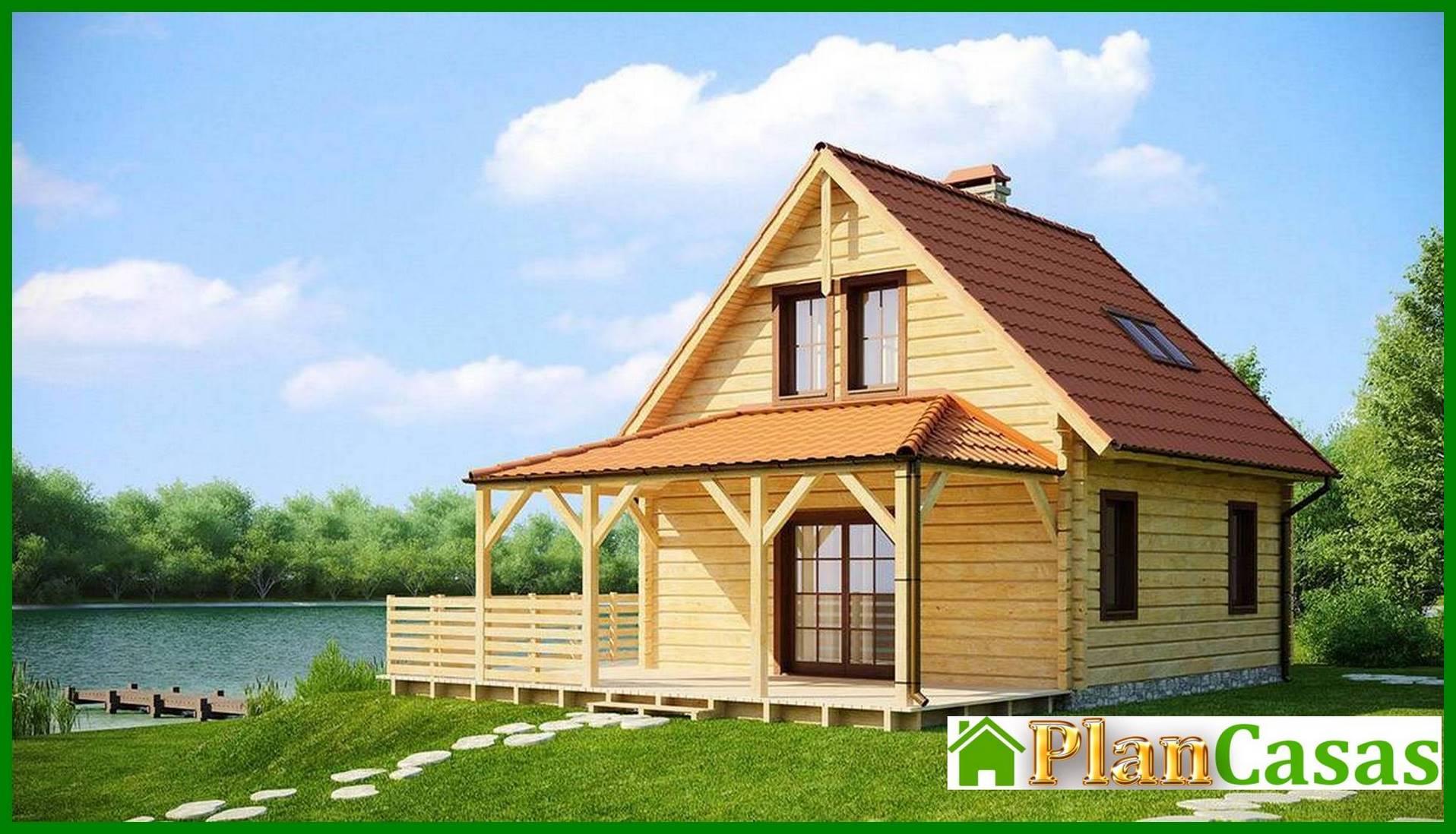 Visualization gallery - Small house project with attic and side terrace