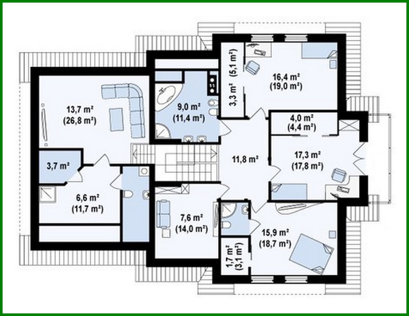 Visualization gallery - House project with an additional living room on the 2nd floor