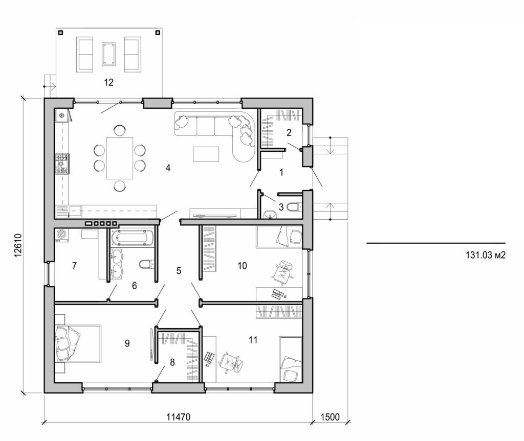 Visualization gallery - One storey house