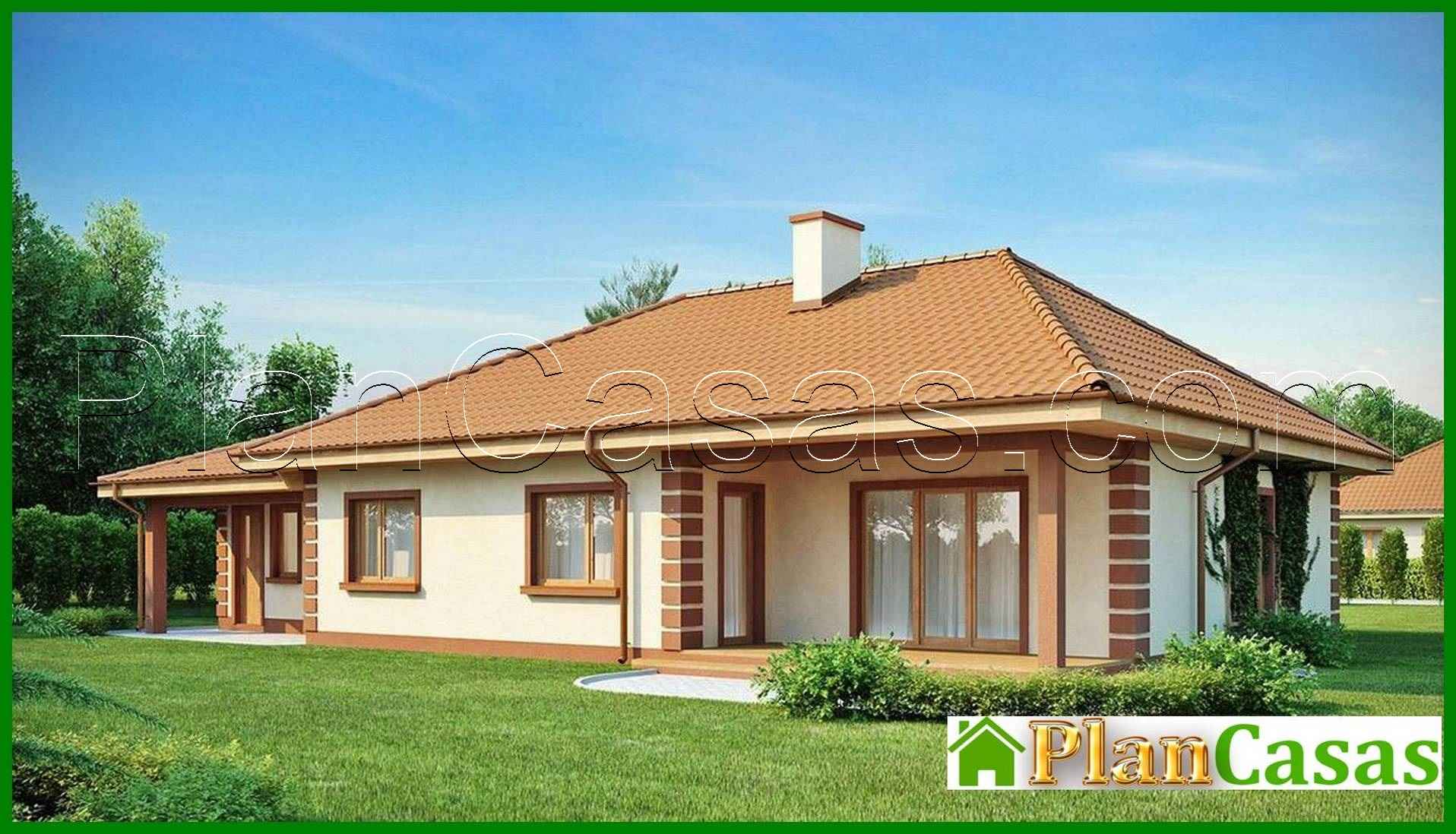 Visualization gallery - Project of a one-story house with a classic-style garage for two cars