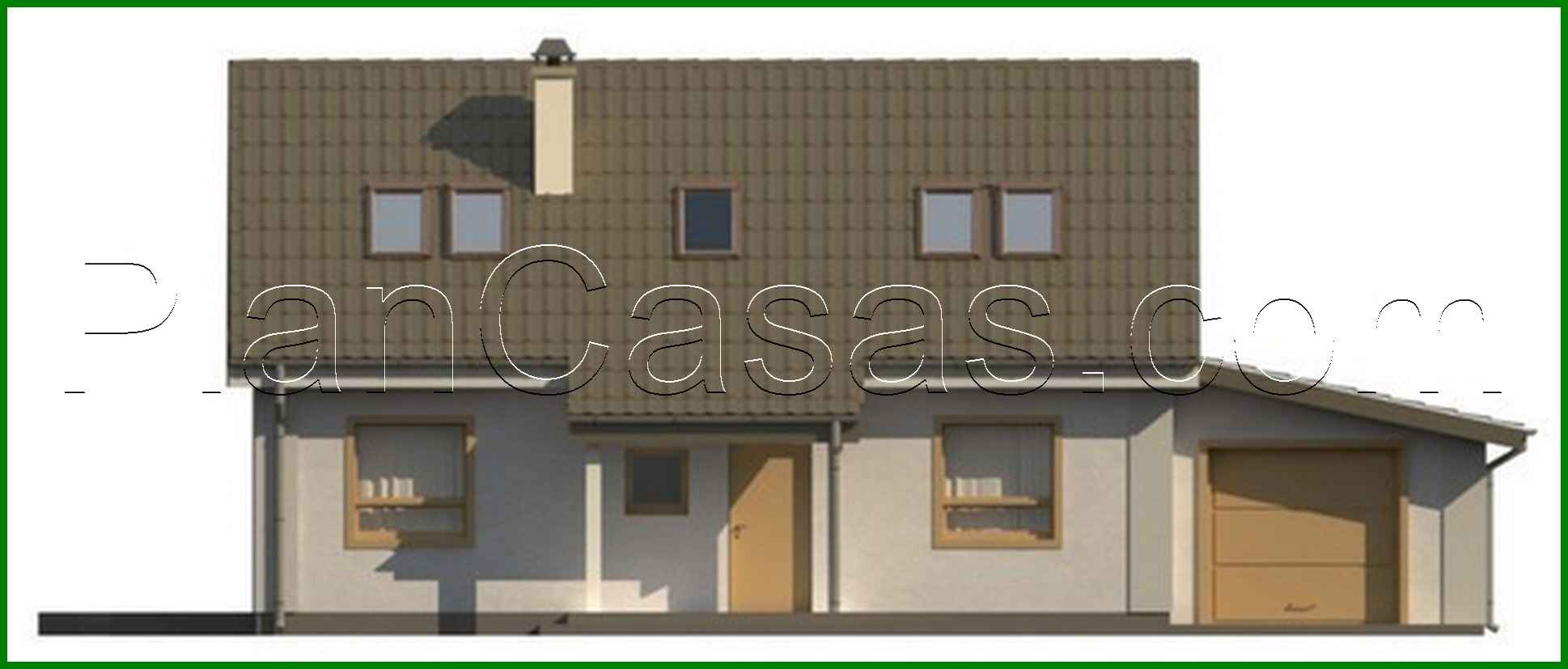 Visualization gallery - Project of a classic house with a single garage