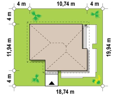 Visualization gallery - The project of a small country house with a garage