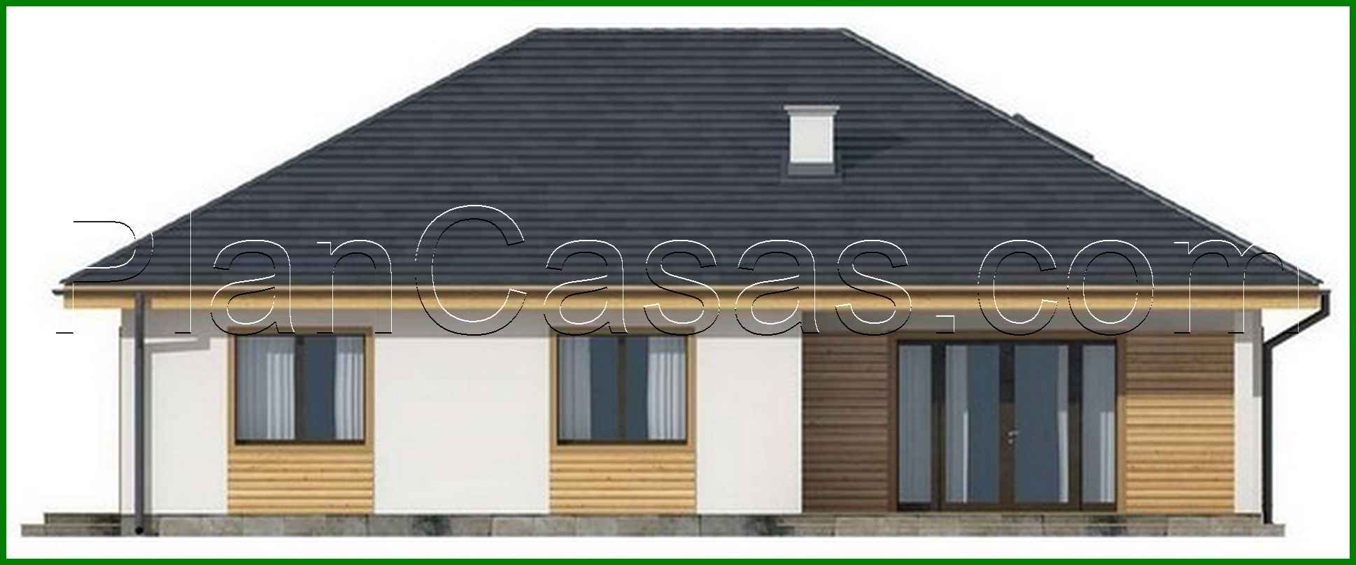 Visualization gallery - The project of a one-story classic-style house with a four-gable roof