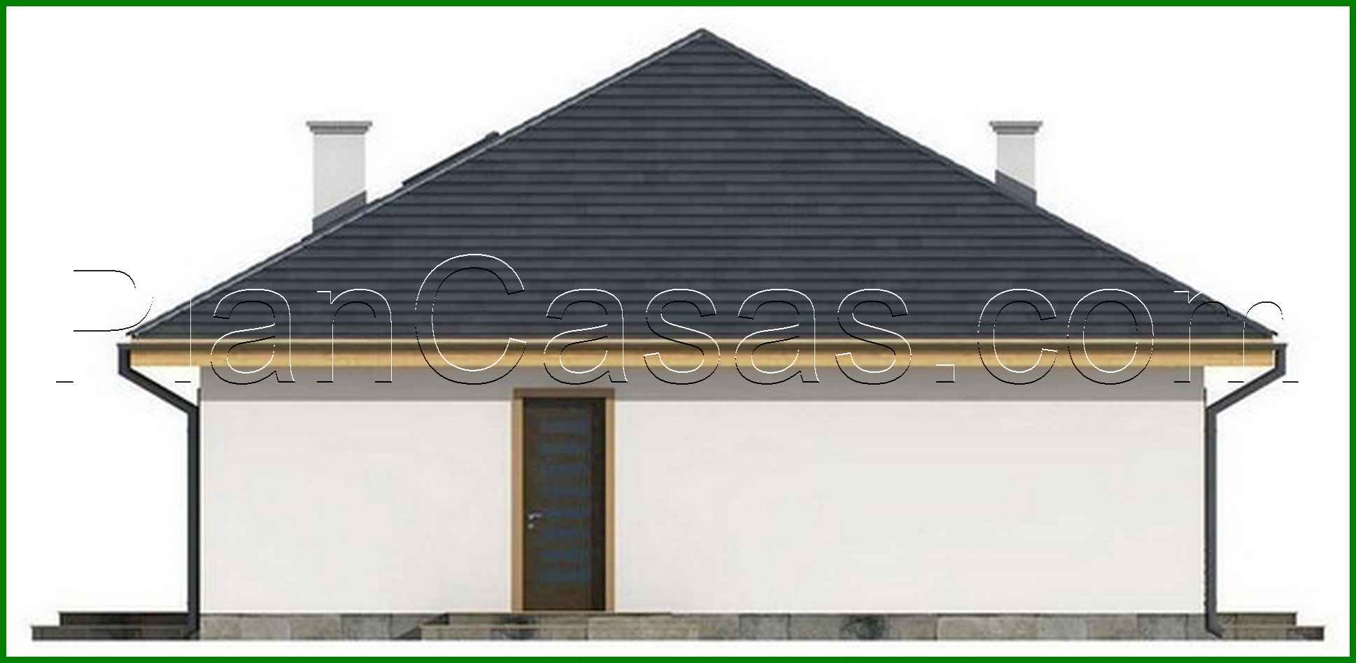 Visualization gallery - The project of a one-story classic-style house with a four-gable roof