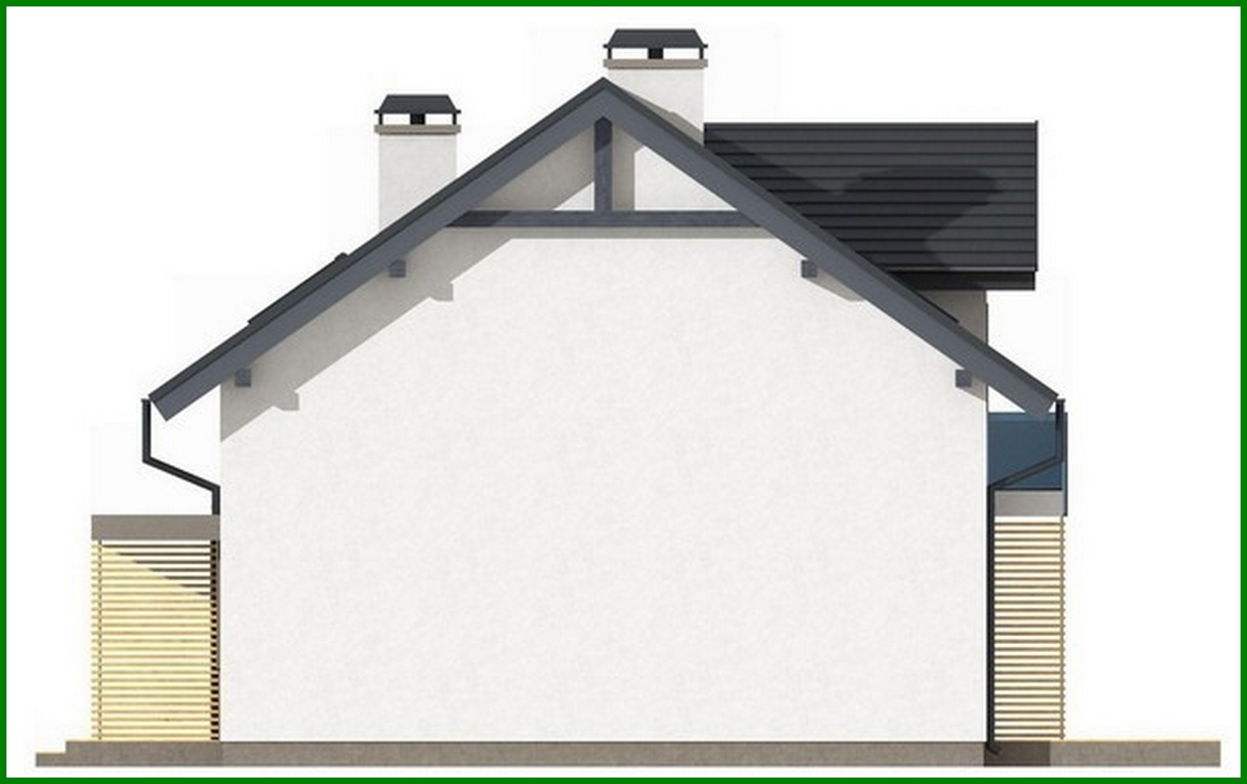 Visualization gallery - Project of a small beautiful house with an attic