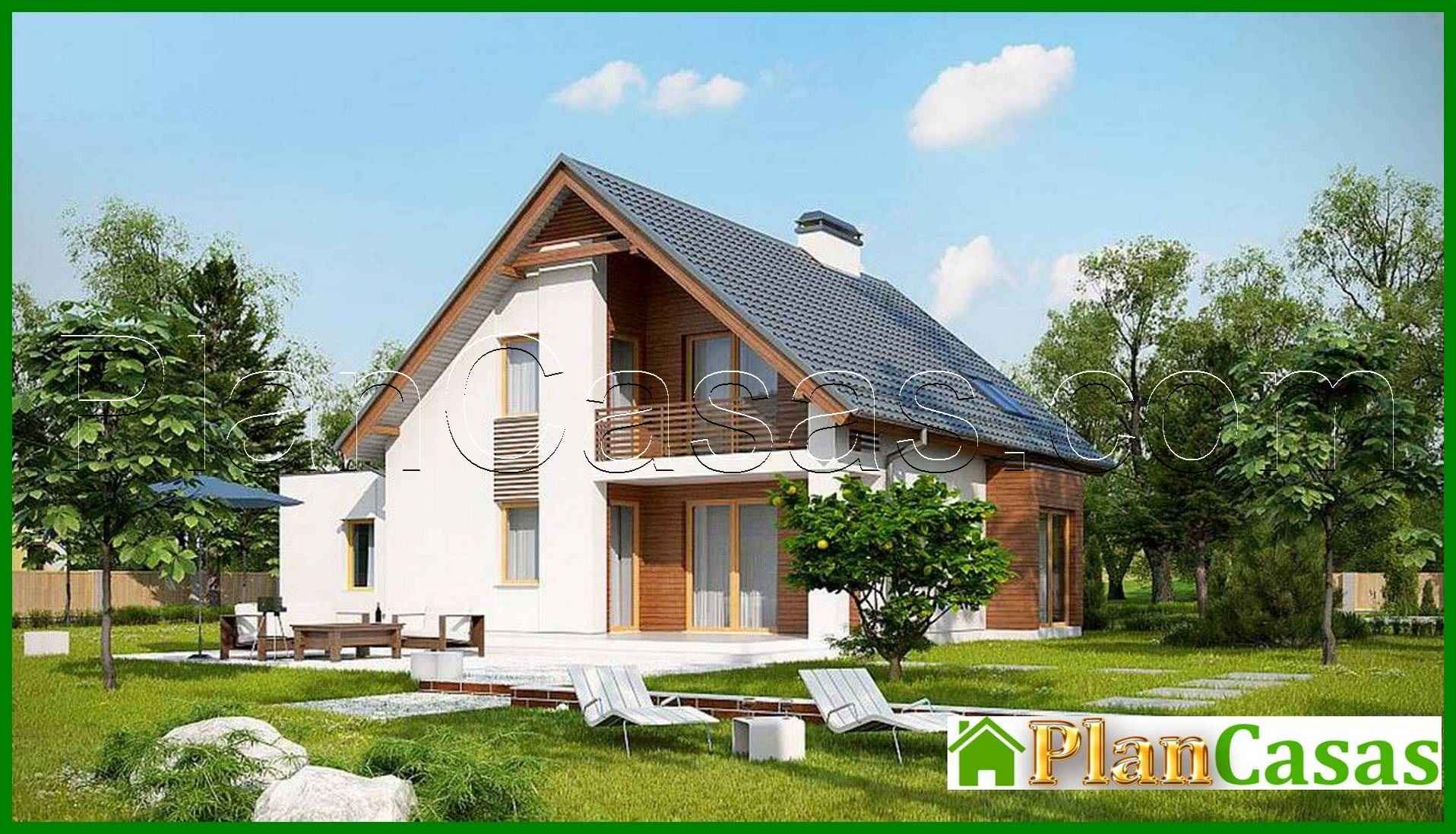 The project of a nice cottage with an area of 184 square meters. m with attached garage house plan