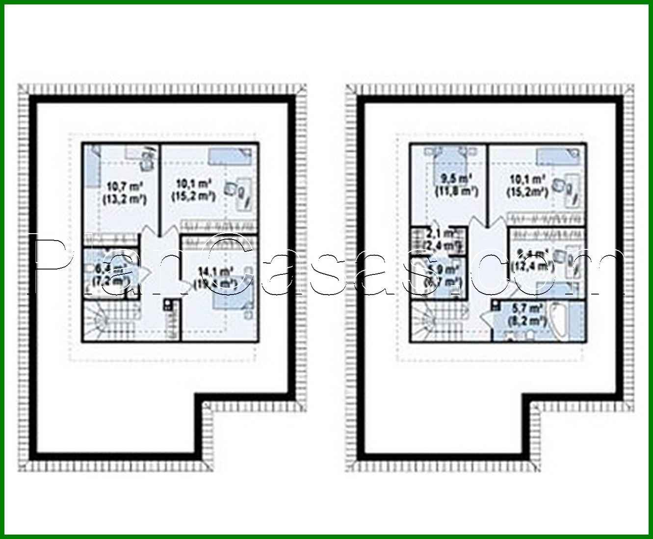 Visualization gallery - The project of a nice house on 155 square meters. m with rational division of space