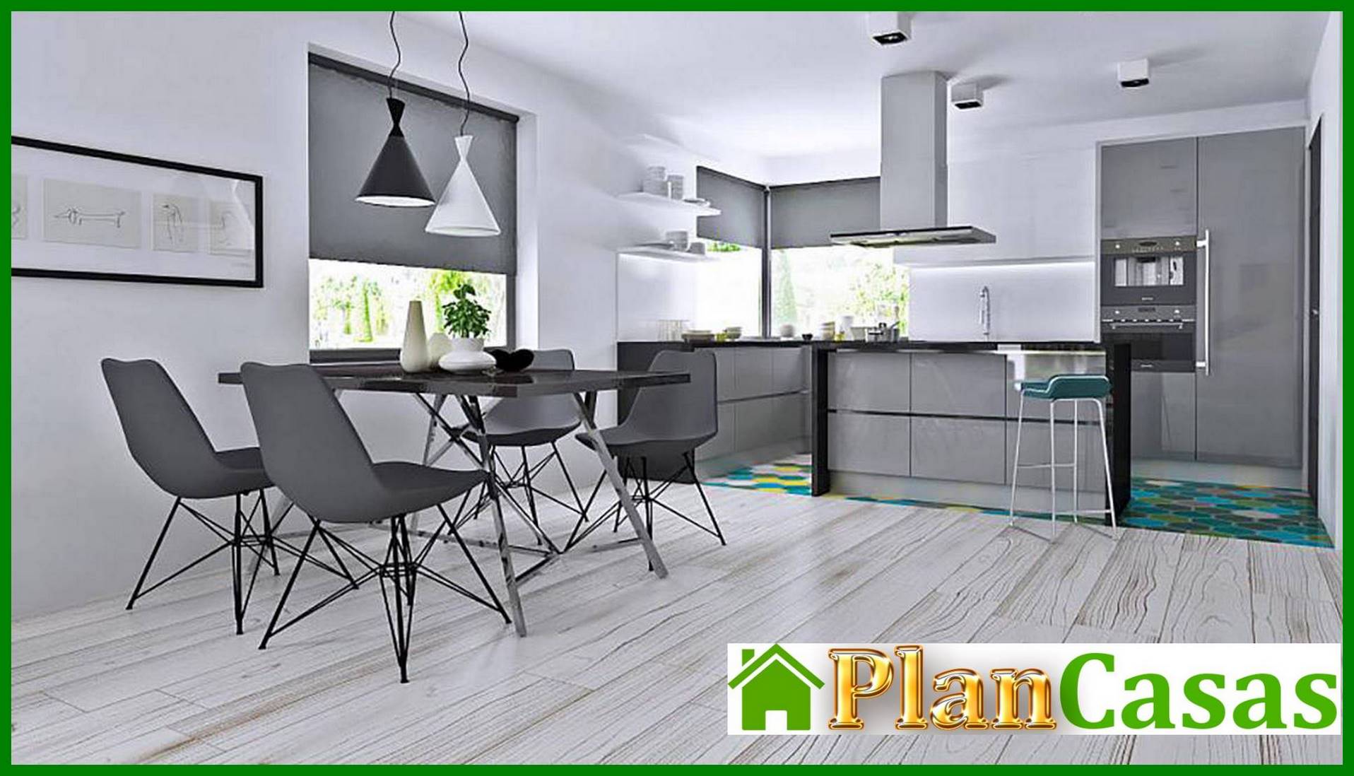 Visualization gallery - The project of a nice house on 155 square meters. m with rational division of space