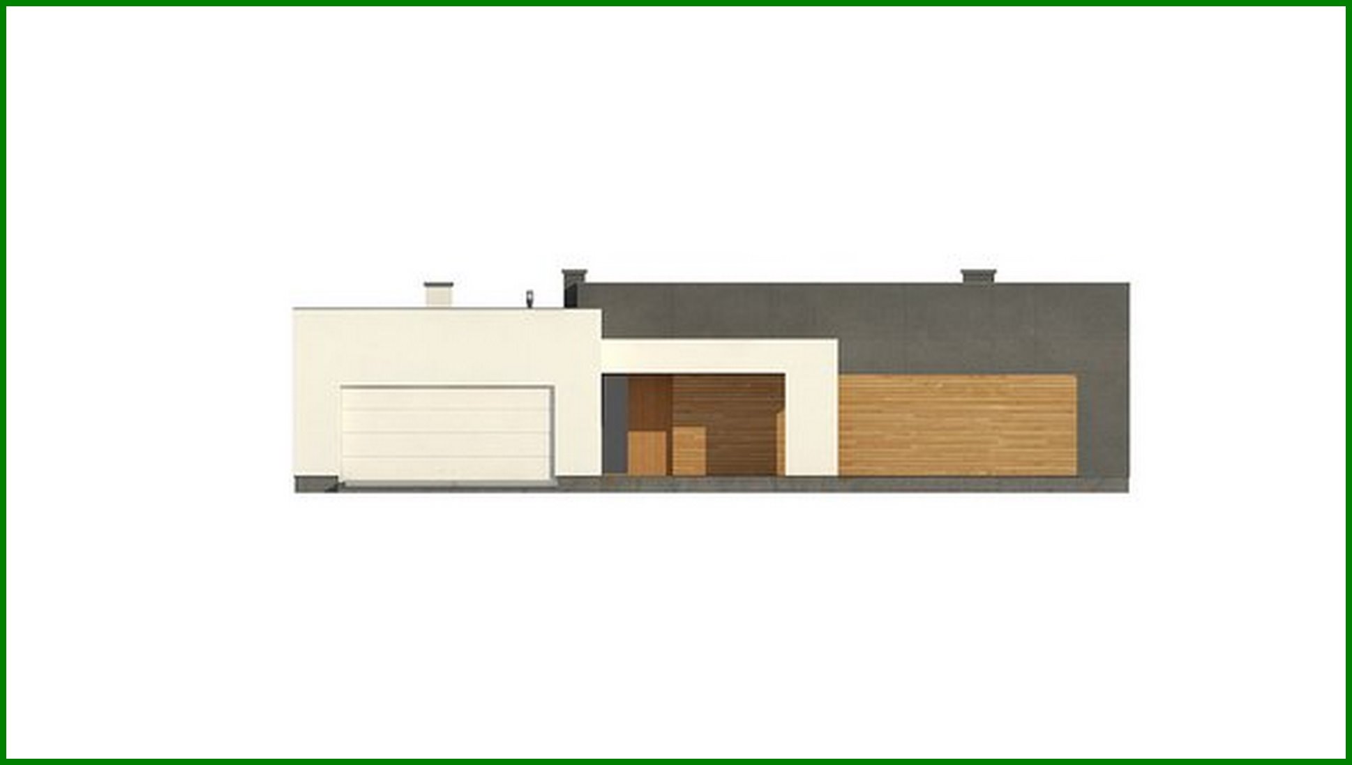 Visualization gallery - Project of 180 sqm fashion house m with a spacious garage for two cars