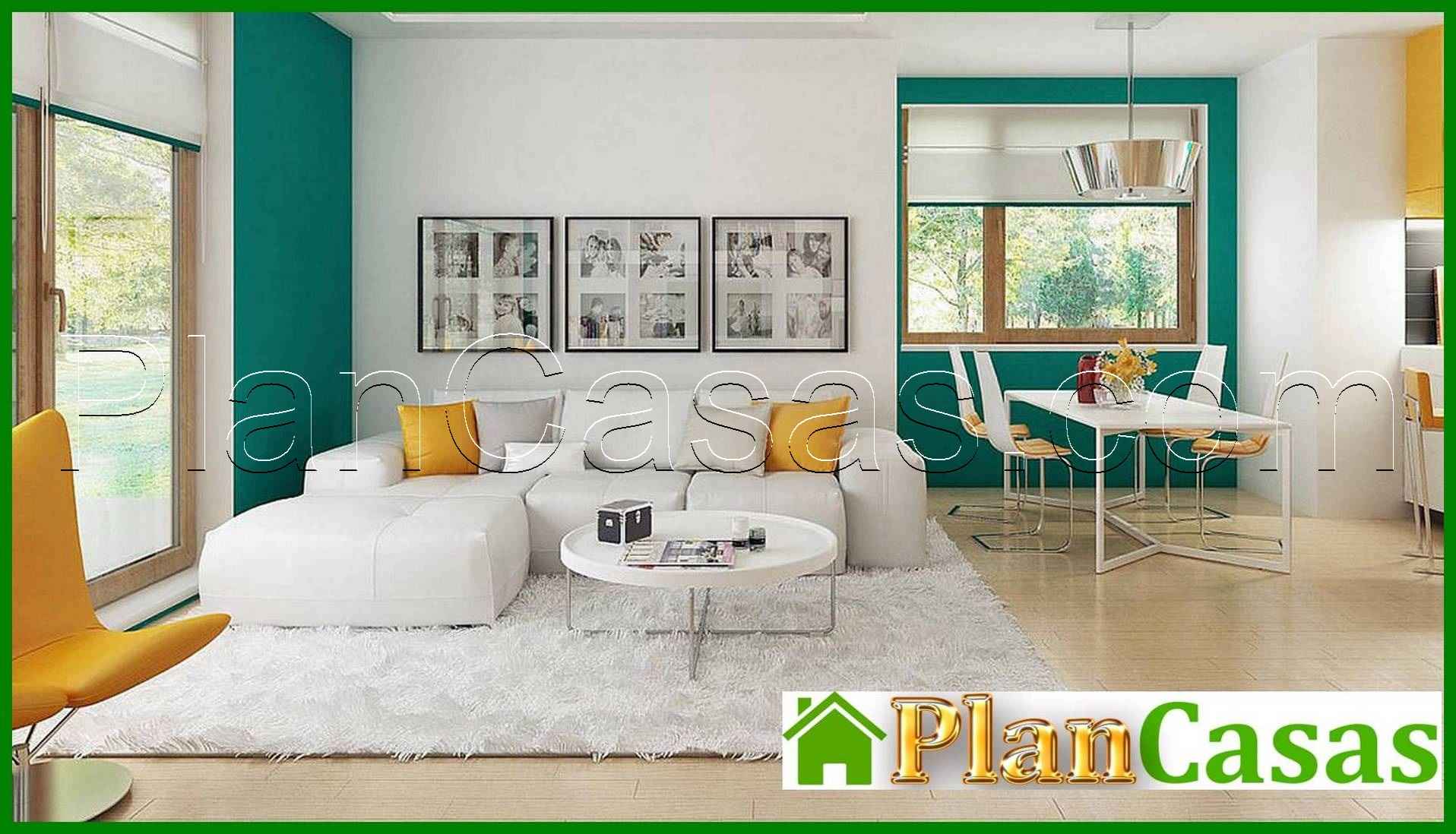 Visualization gallery - The project of a two-story house on 133 square meters m with french balconies