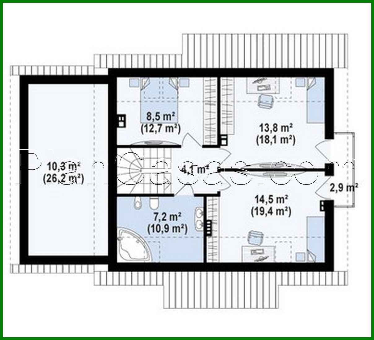 Visualization gallery - A beautiful house with gable roof