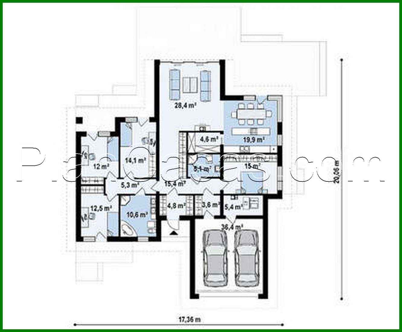 Visualization gallery - Project of an attractive cottage on 246 square meters. m with a spacious living room and stained-glass windows