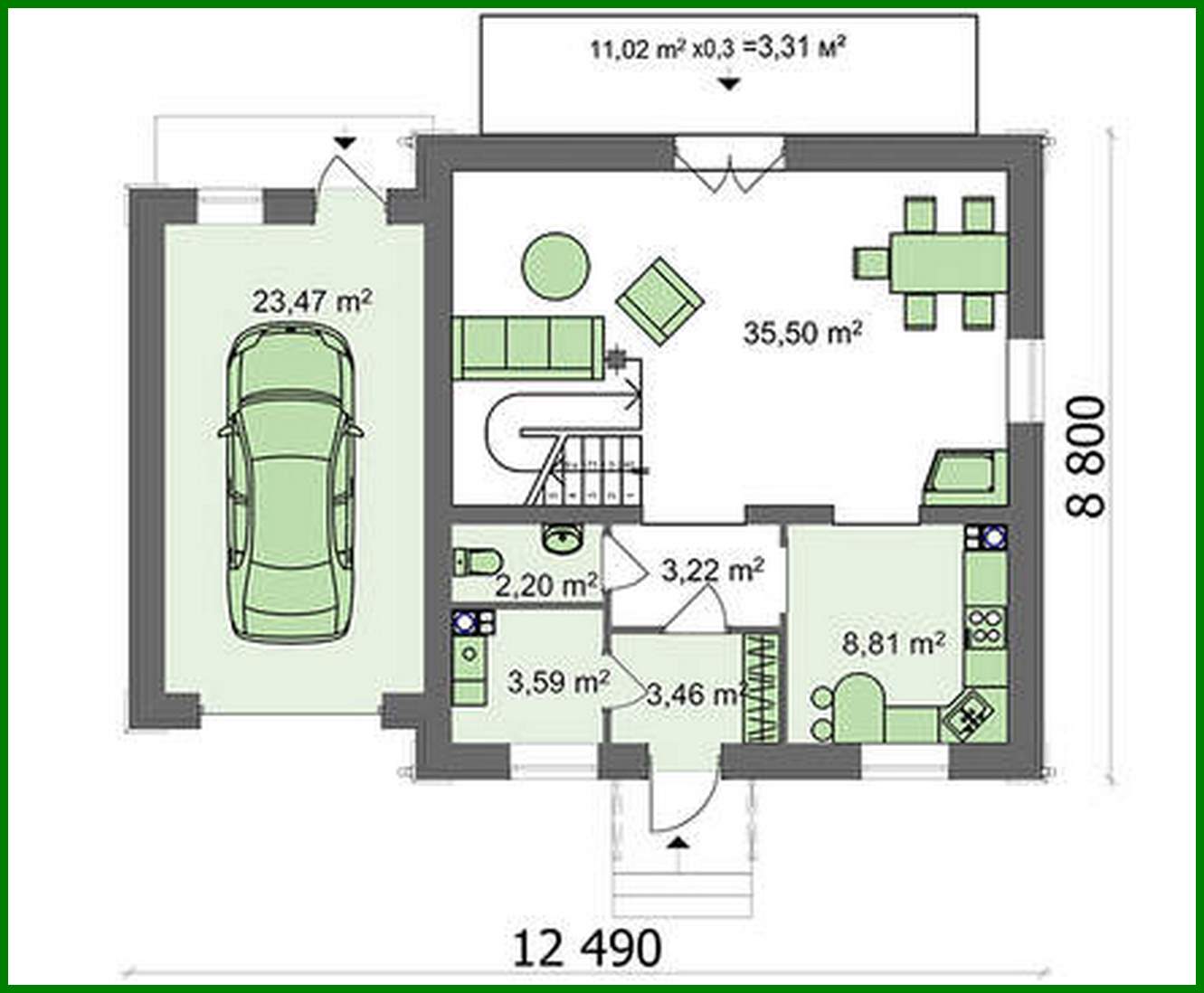 Visualization gallery - Nice eco home project with garage