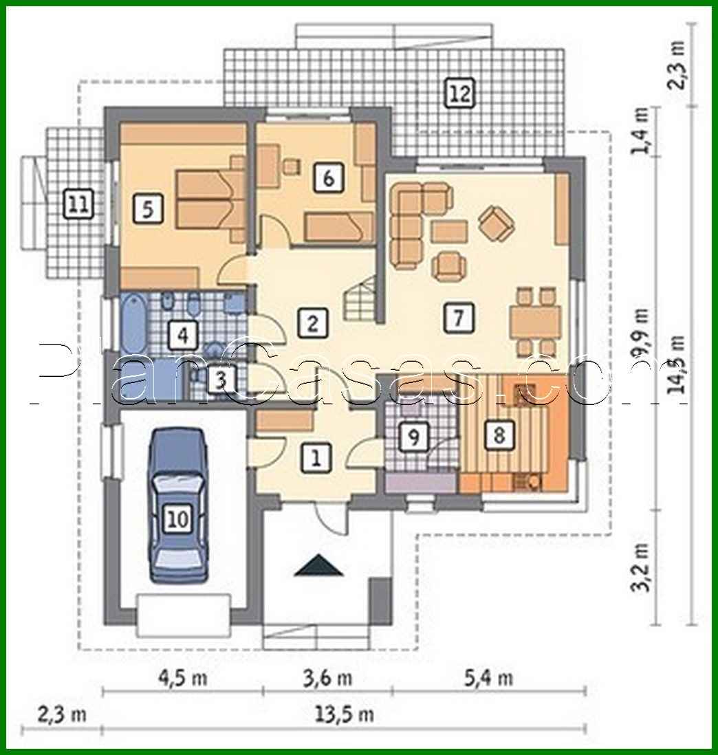 Visualization gallery - Stylish one-storey house with an attic