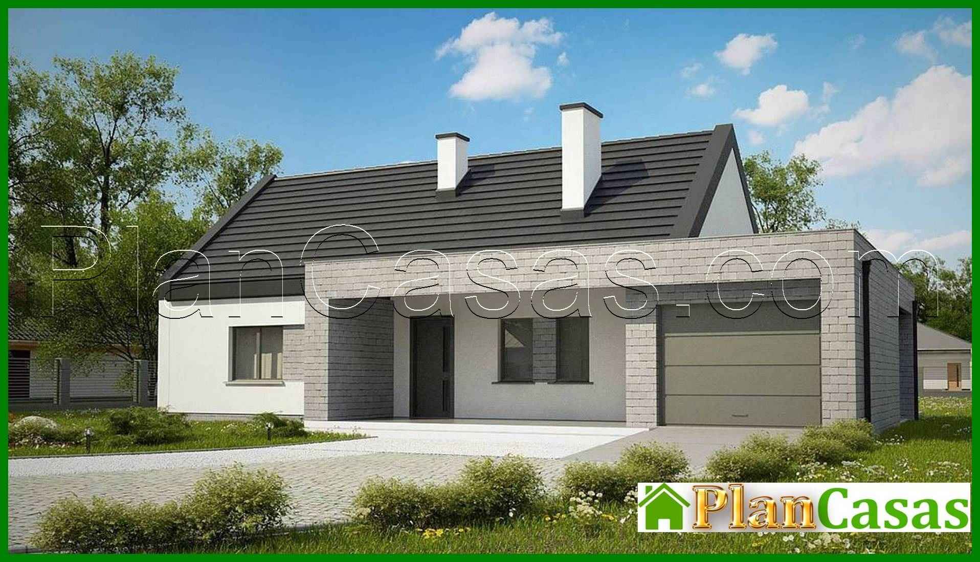 Visualization gallery - One-story classic house for a narrow plot