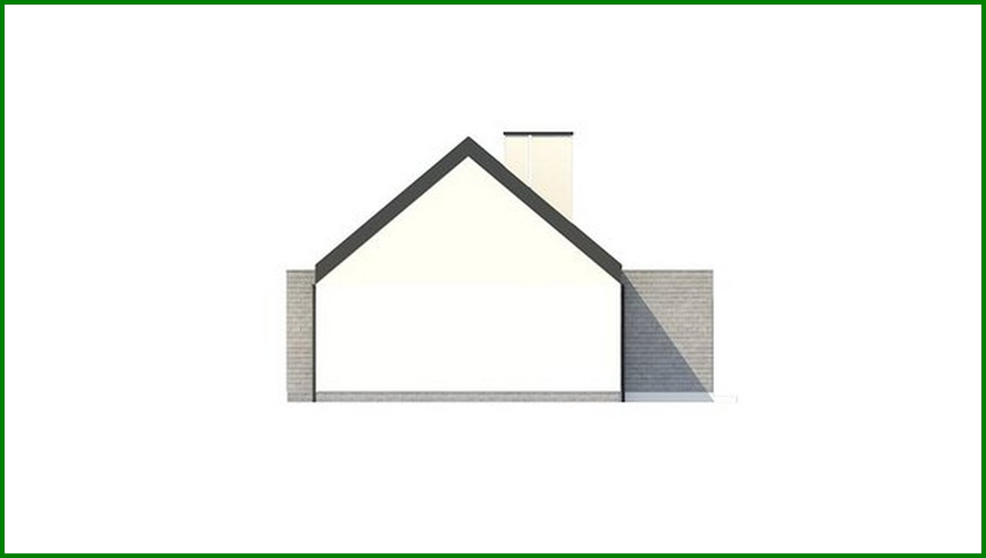 Visualization gallery - One-story classic house for a narrow plot