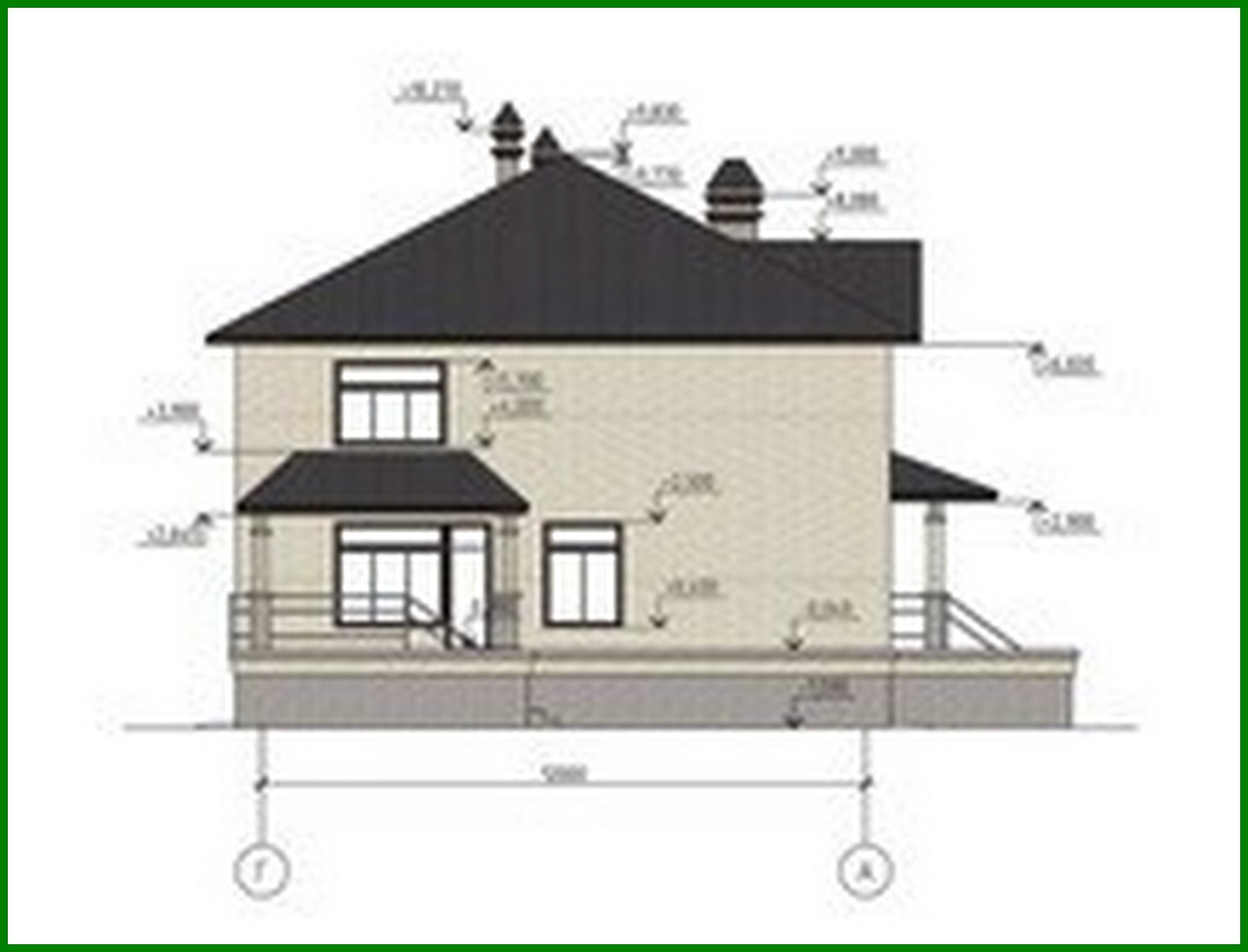 Visualization gallery - Spacious two-story house with a basement