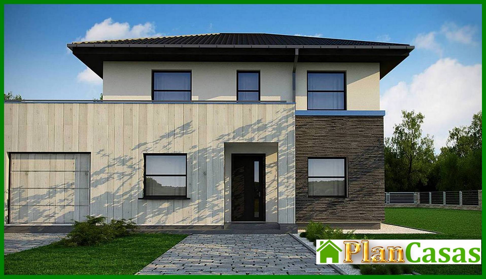 Small compact two-story house house plan