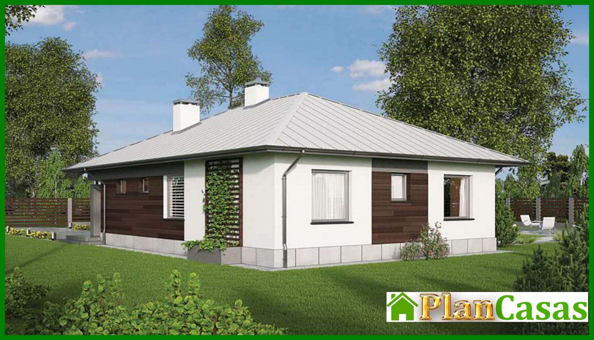 Visualization gallery - One-story house under a bright roof