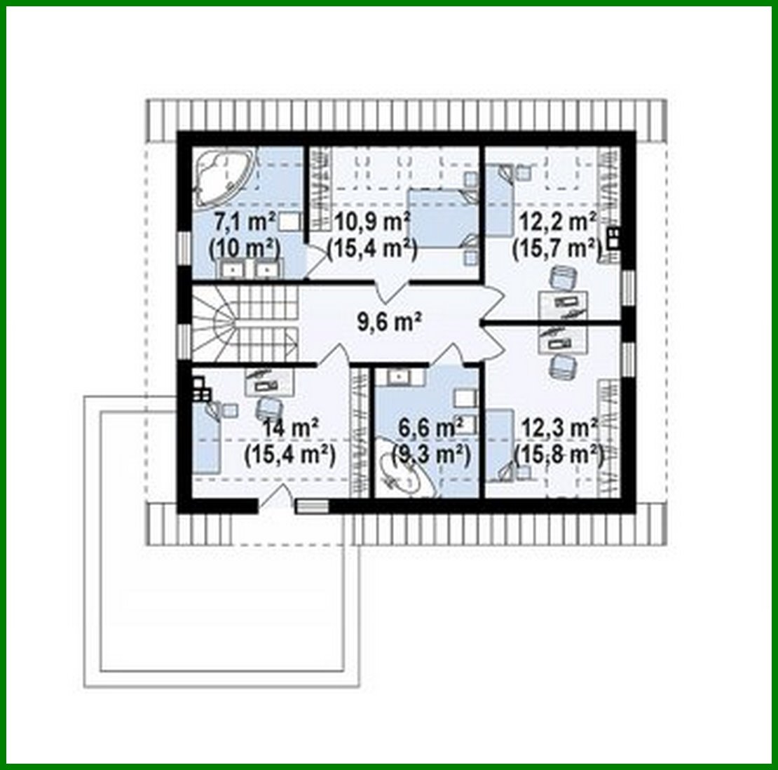 Visualization gallery - Two-storey cottage with an area of ​​more than 200 m2