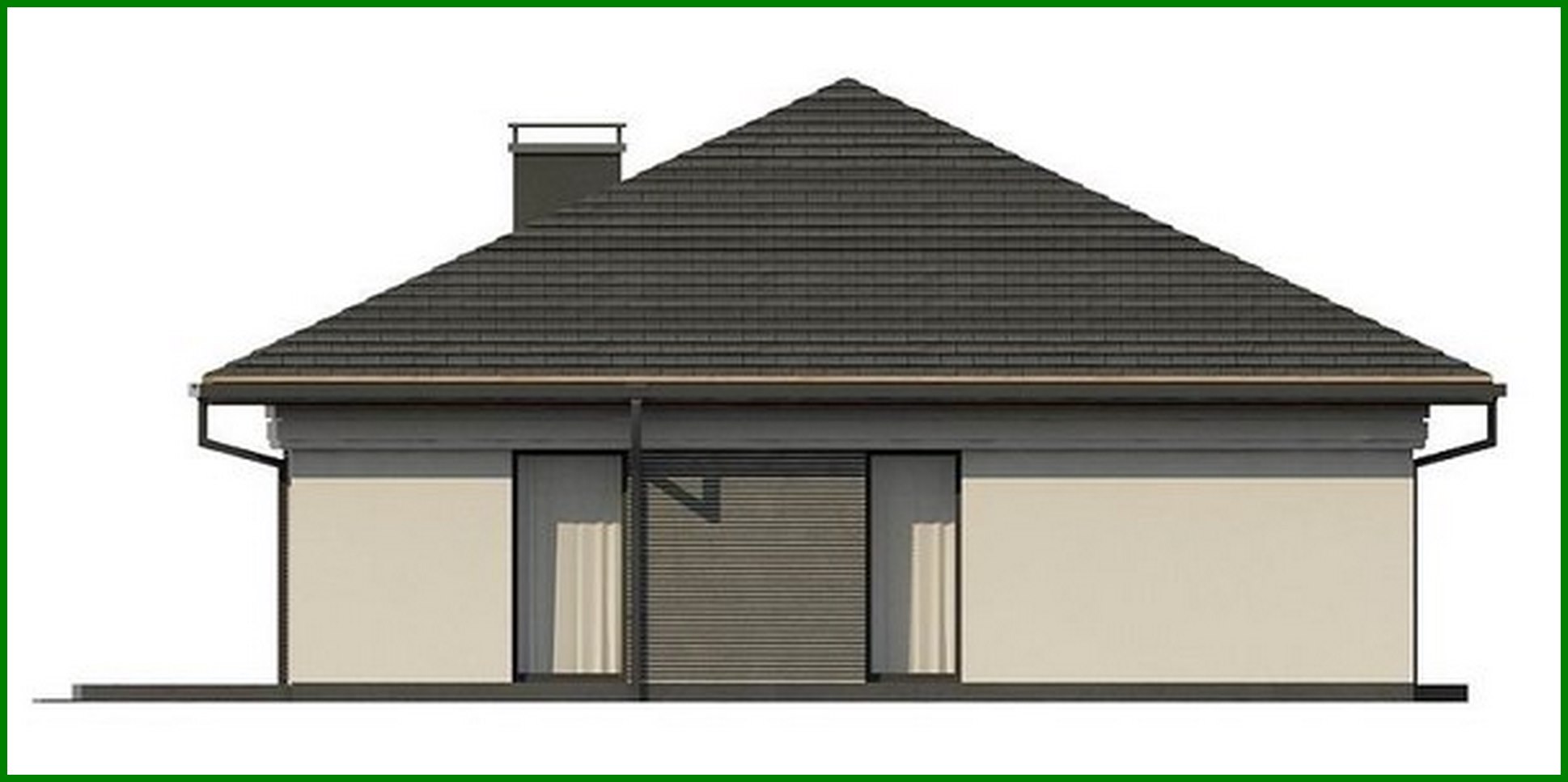 Visualization gallery - One-story cottage for a narrow plot