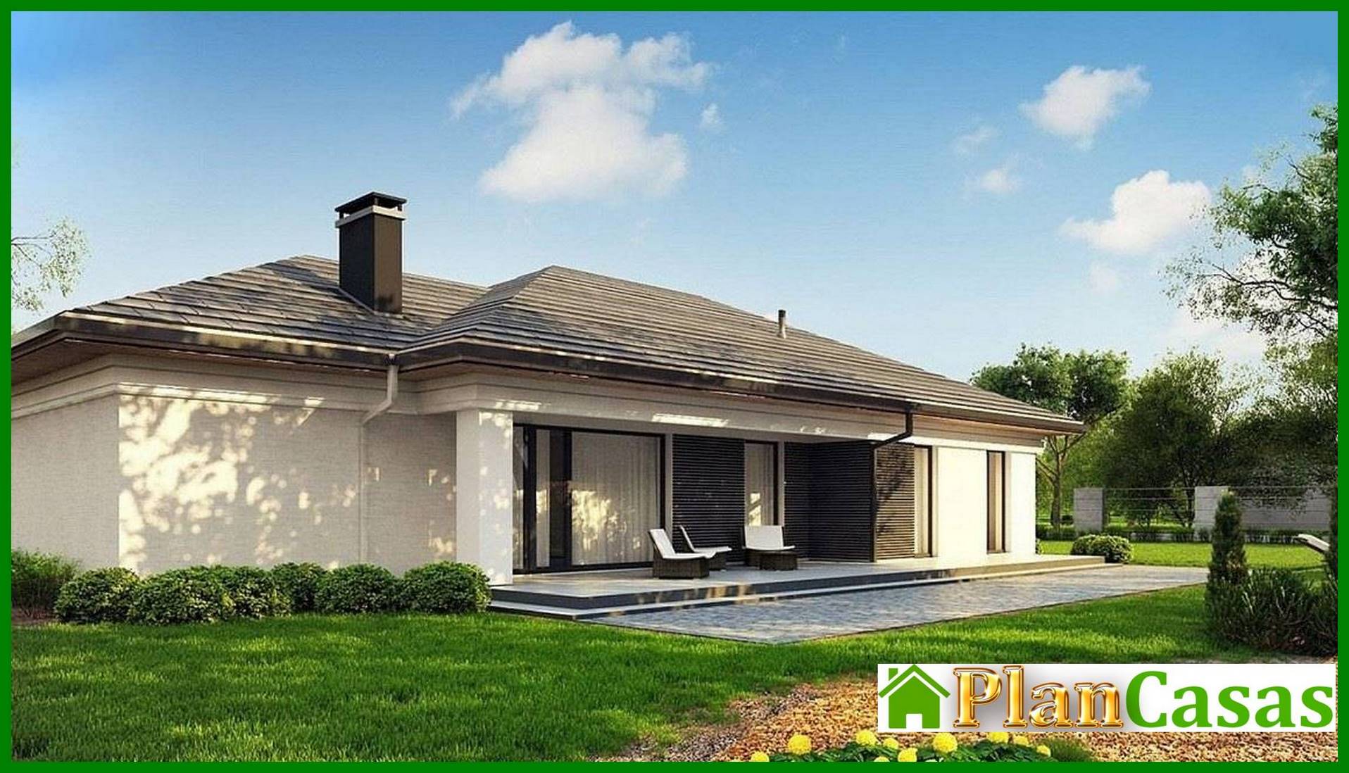 Visualization gallery - One-story cottage for a narrow plot