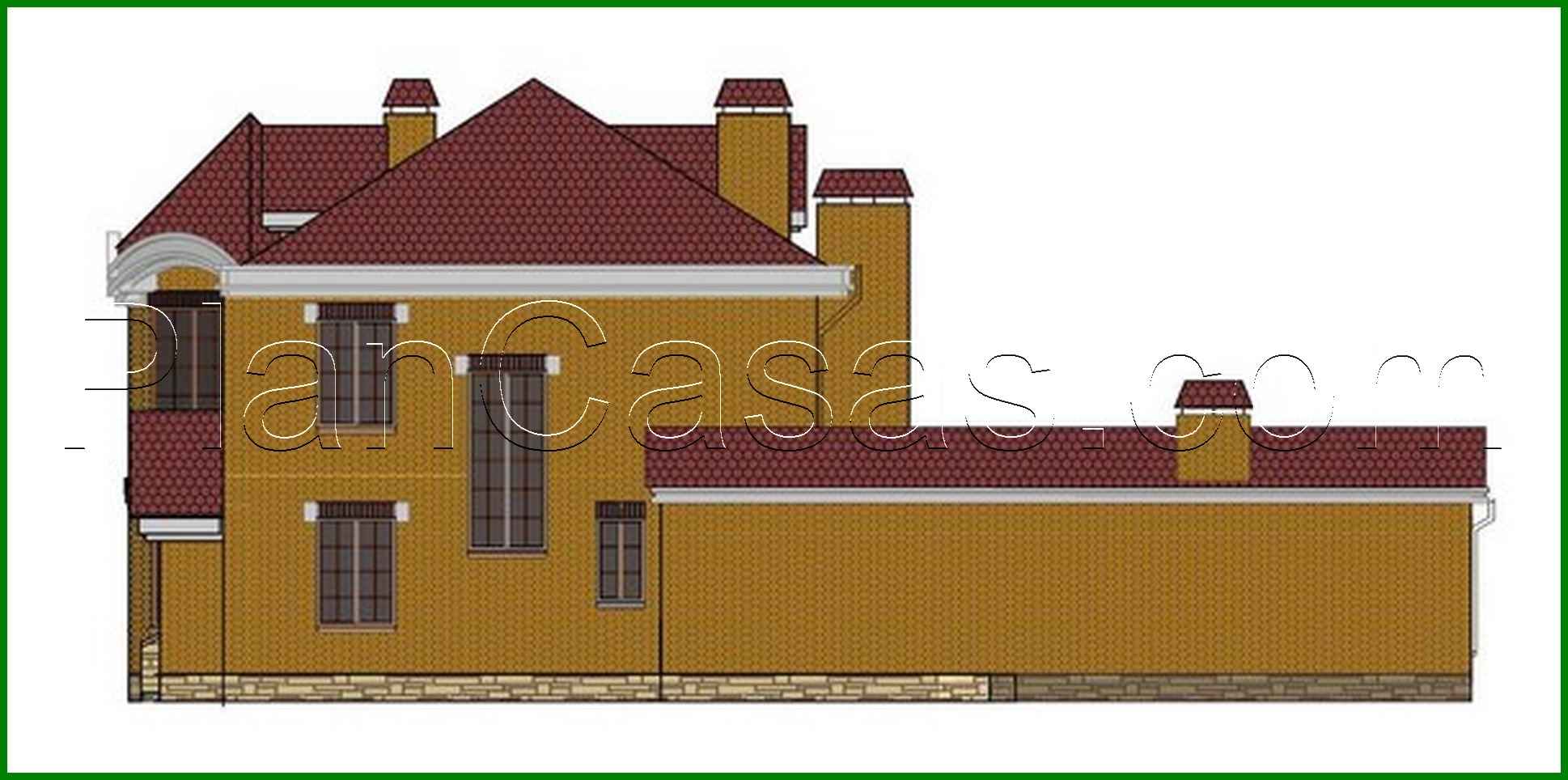 Visualization gallery - The project of a classic two-story mansion with a brick facade