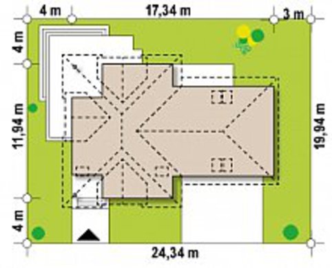 Visualization gallery - Comfortable house with a spacious attic