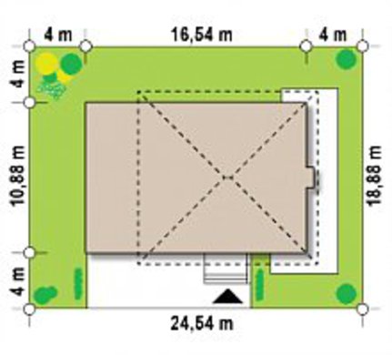 Visualization gallery - Stylish house with a spacious terrace above the garage