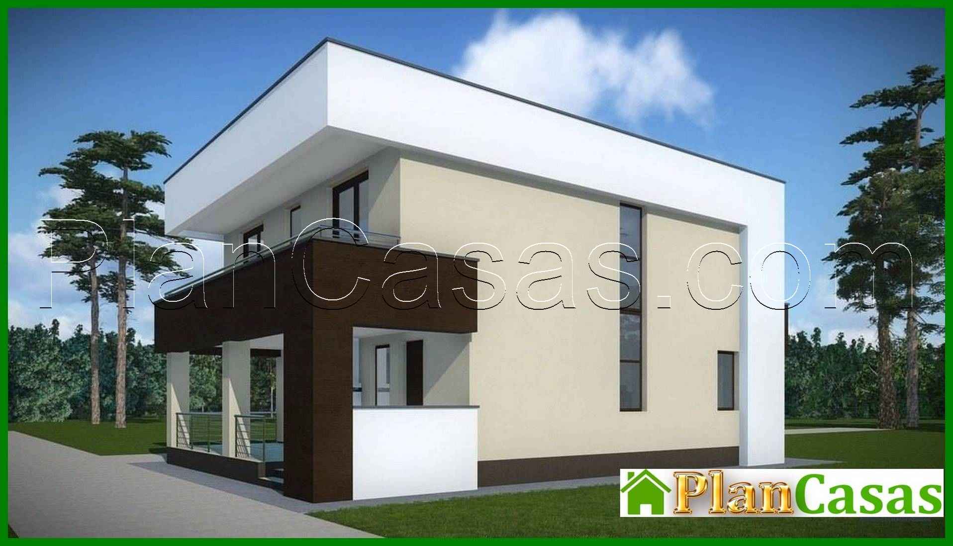 Visualization gallery - The architectural design of an ultramodern cottage, two floors