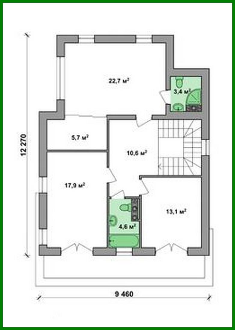 Visualization gallery - The architectural design of an ultramodern cottage, two floors