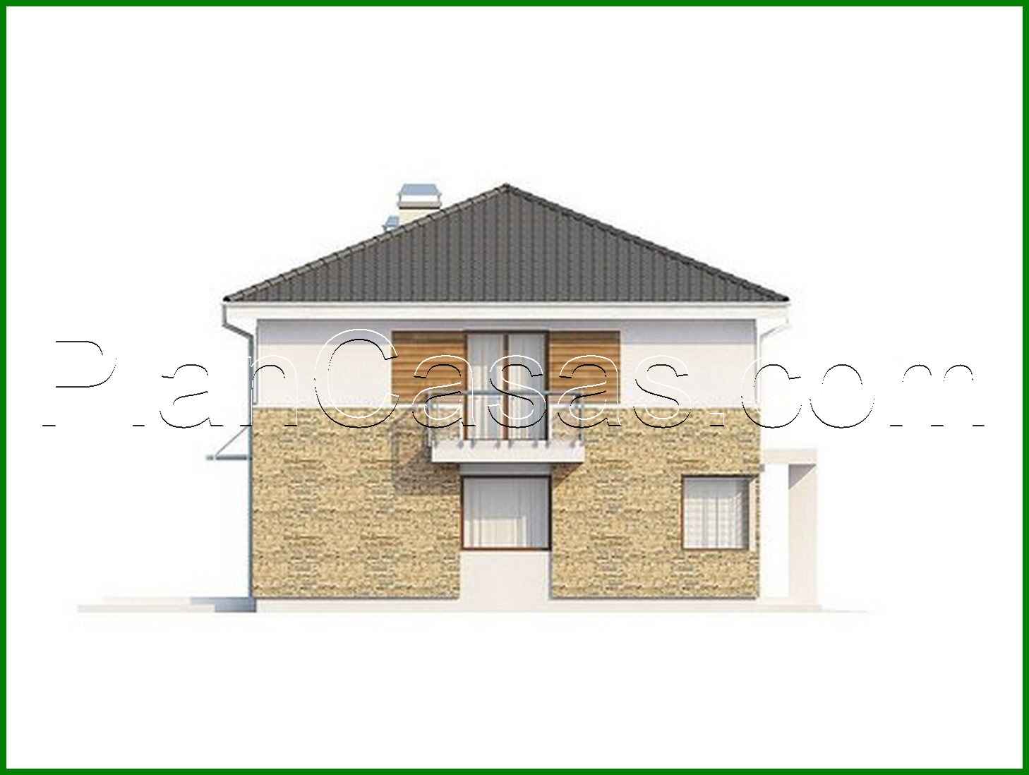 Visualization gallery - Stylish two-story house with an attached garage