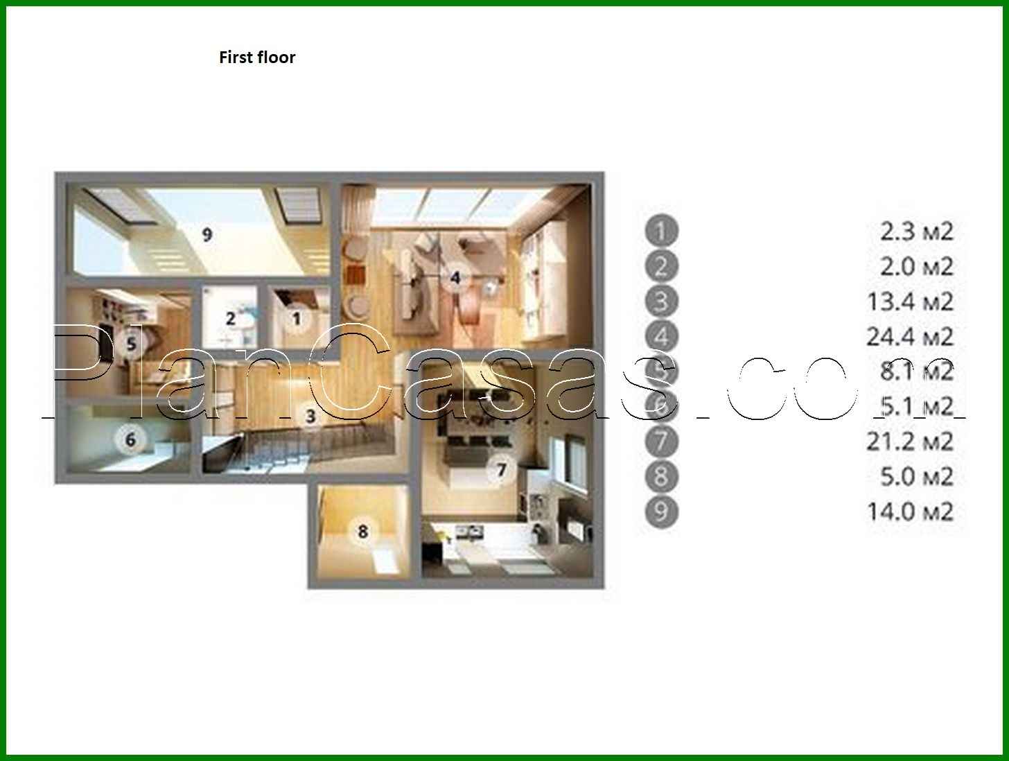 Visualization gallery - Plan of a modern residential building filled with light