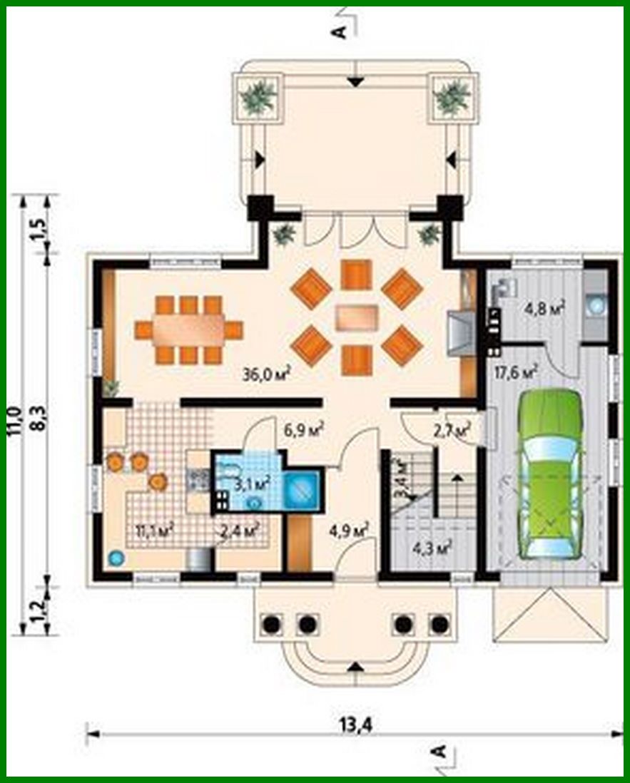 Visualization gallery - Residential country estate with 120 m2 of living space