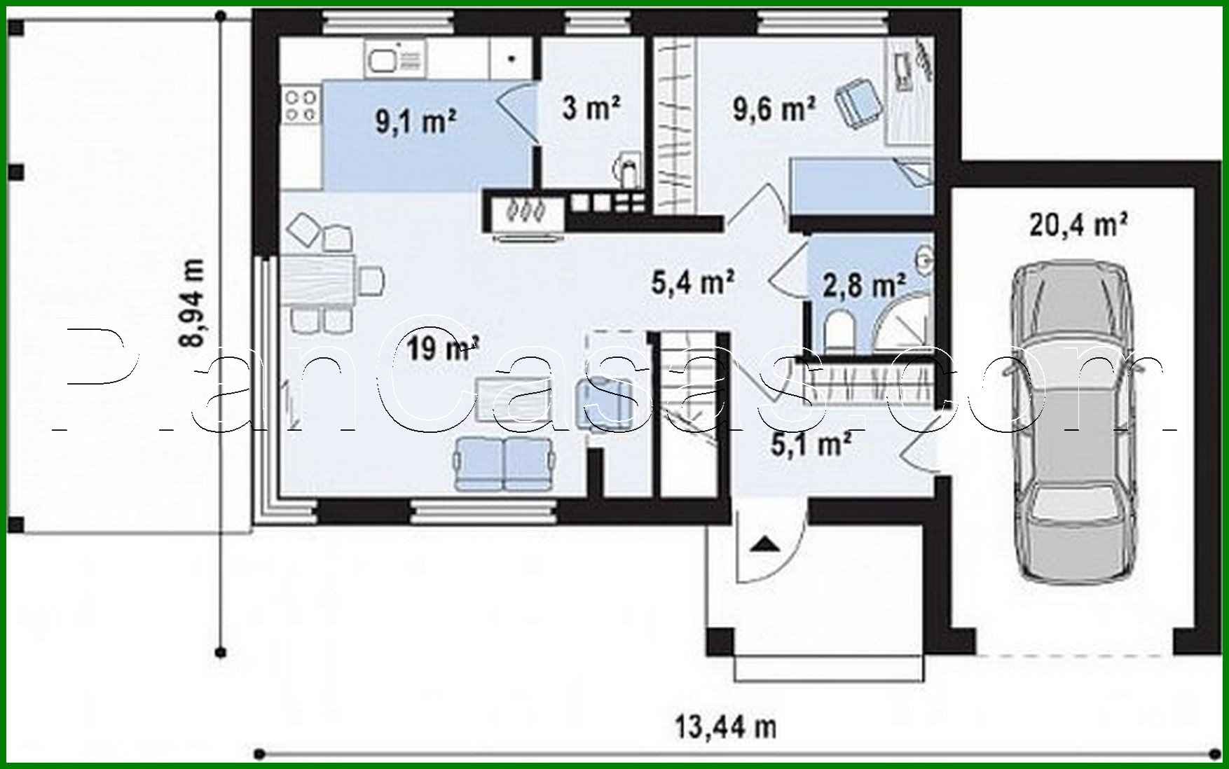 Visualization gallery - Two-story cottage with a flat roof