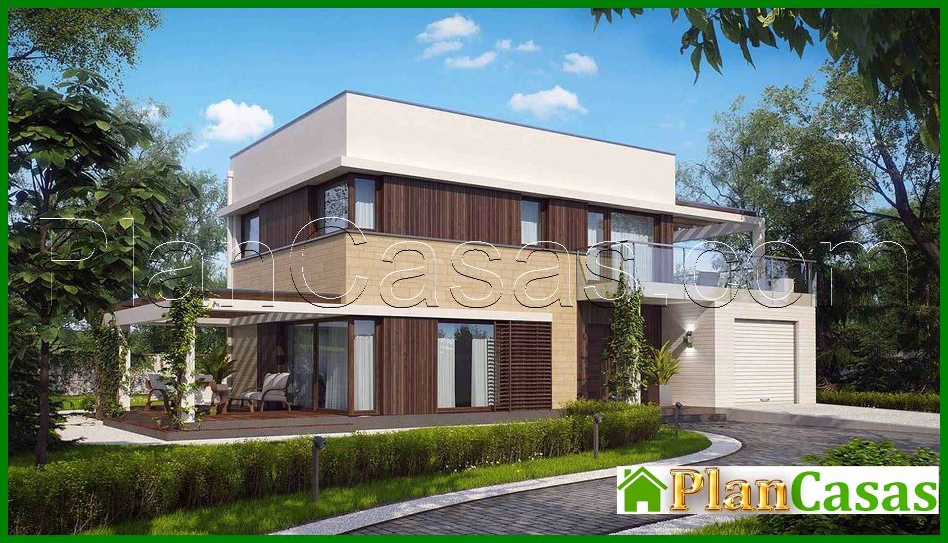 Visualization gallery - Two-story cottage with a flat roof