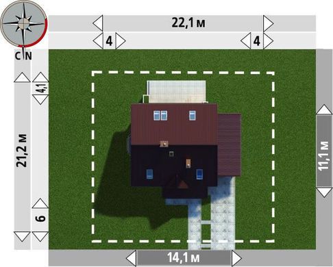 Visualization gallery - Beautiful house with garage and bay window