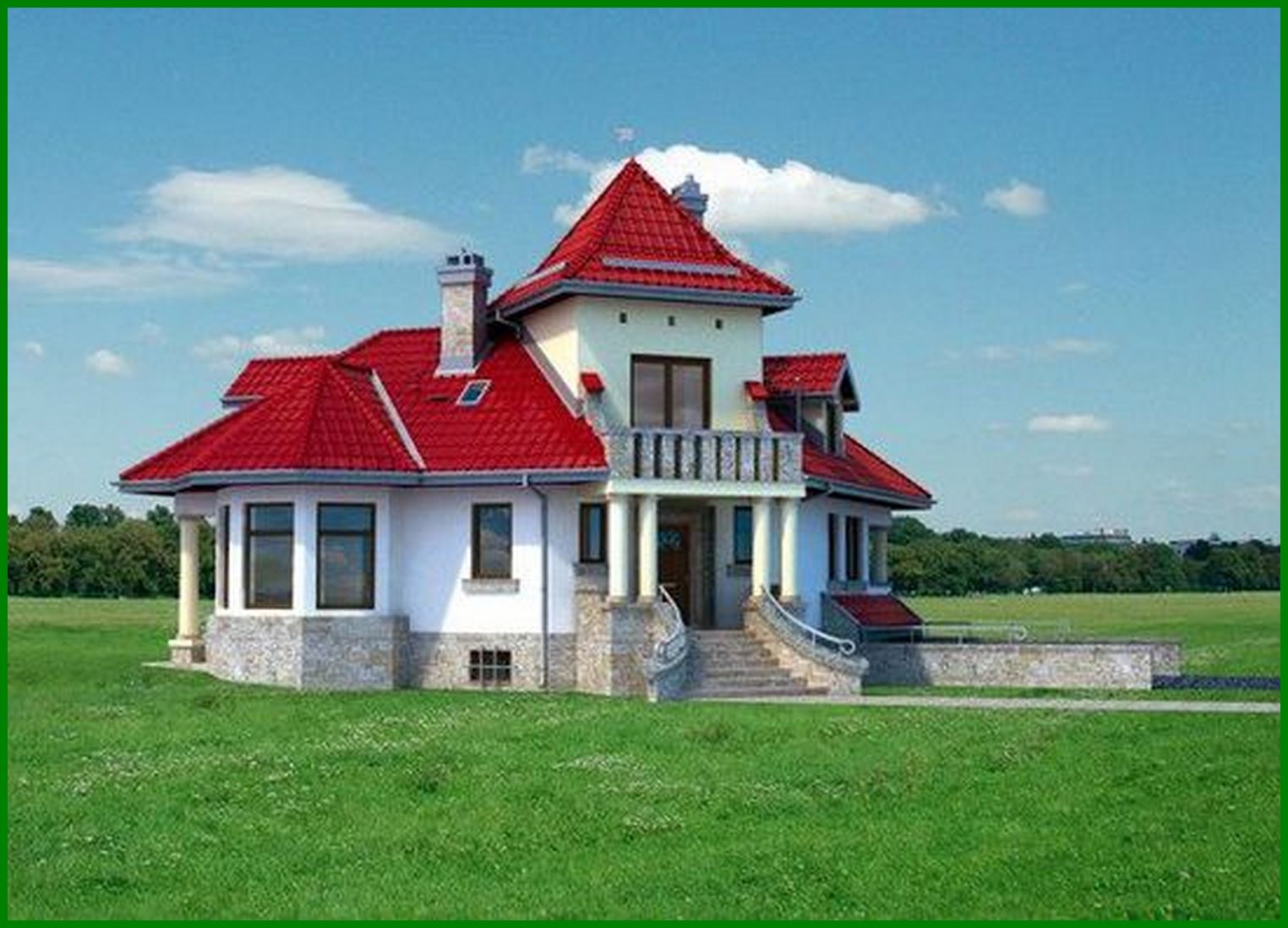 Visualization gallery - Plan of the mansion with an area of ​​231 square meters. m in a modern European style