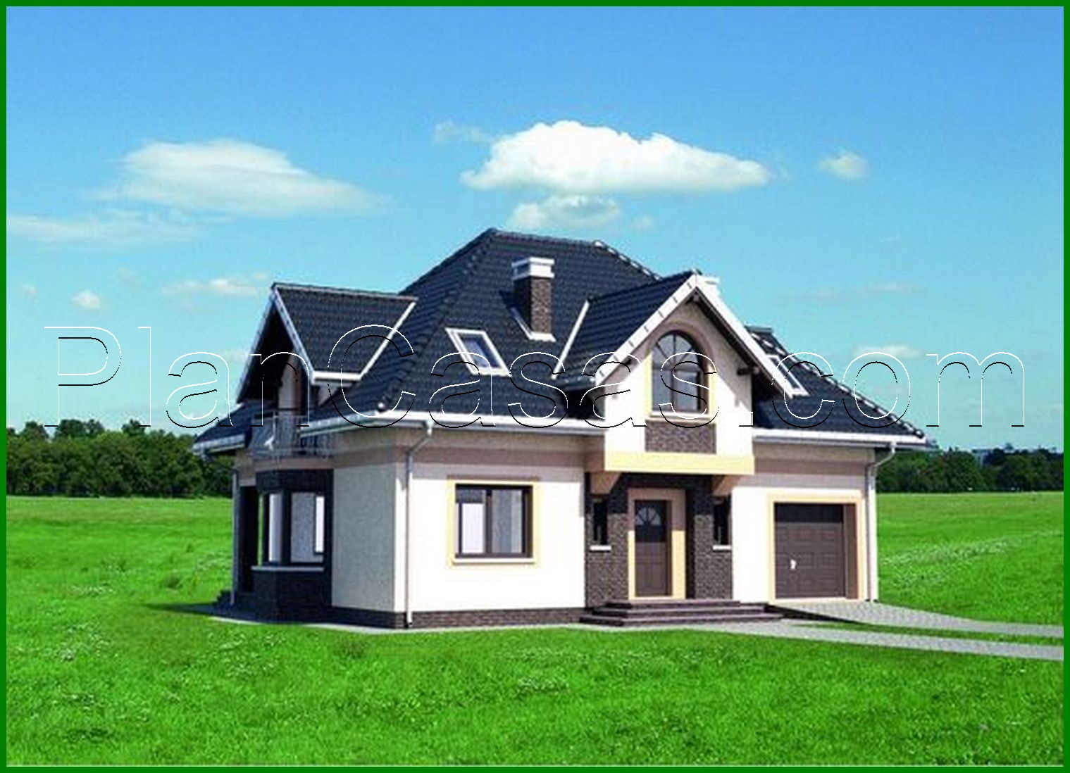 Visualization gallery - The project of a stylish country house with an area of ​​190 m²