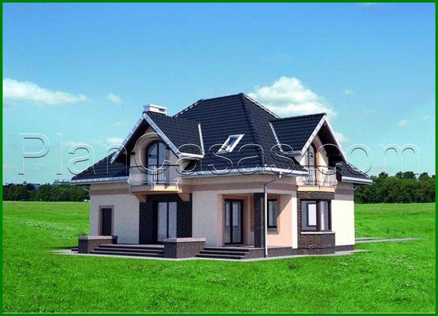 Visualization gallery - The project of a stylish country house with an area of ​​190 m²