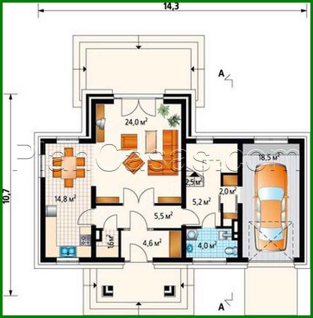 Visualization gallery - Attractive cottage project with an attic and a garage for 1 car