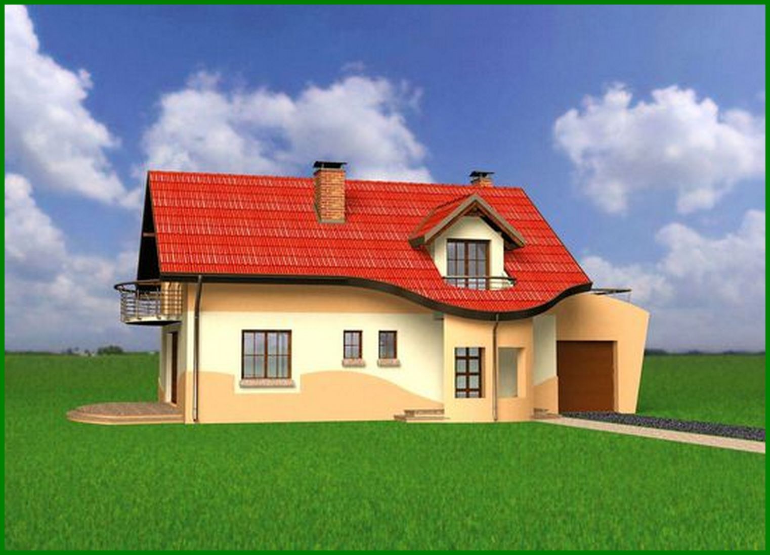 Visualization gallery - The project for the construction of a cozy attic house 170 m²