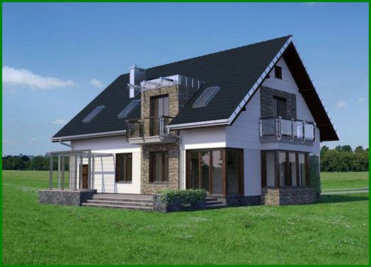 Visualization gallery - The project of a magnificent mansion for a happy family