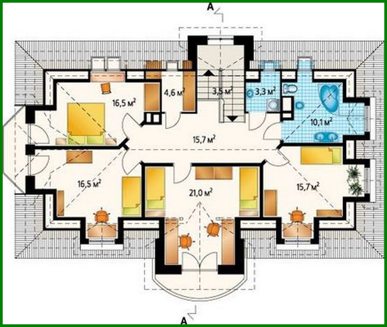 Visualization gallery - Stylish two-story building with six private rooms