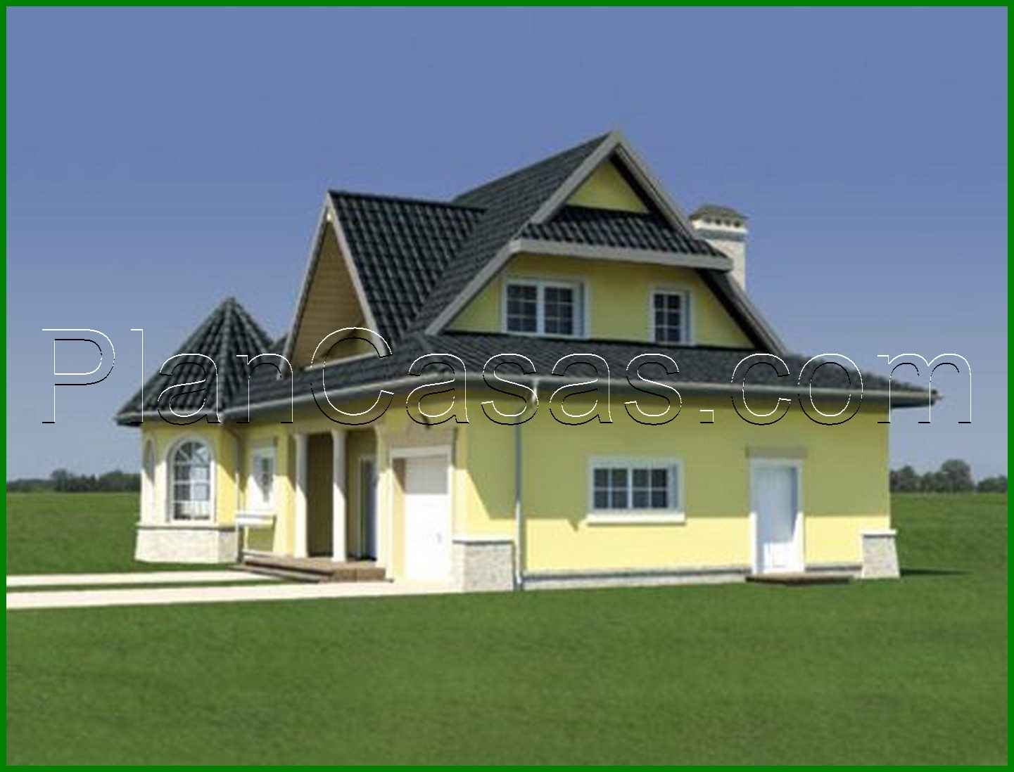 Visualization gallery - The project of a country cottage with a small terrace