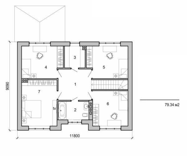 128. Two storey house